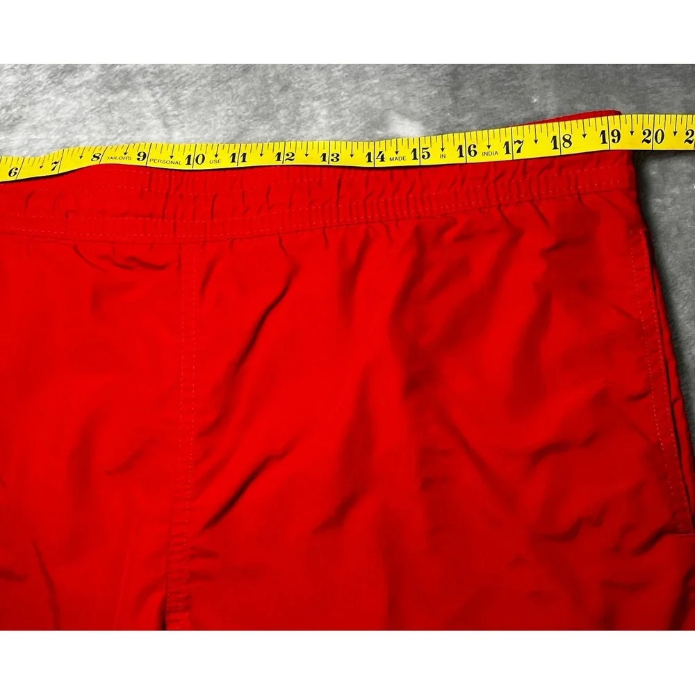 Polo Ralph Lauren Swim Trunks Men Size Large Red Embroidered Pony Logo Vintage